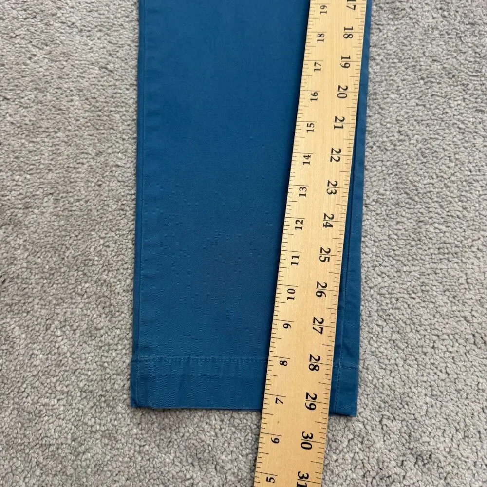 Banana Republic Mason Chino Pants Mens 32x32 Teal Bay Blue Straight Flat Front
